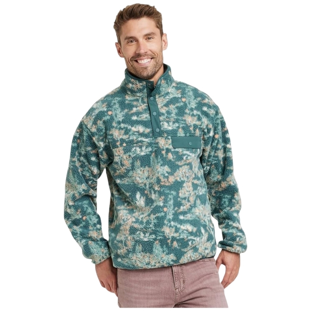 Goodfellow & Co Men's High Pile Fleece Sherpa Pullover Sweatshirt Size Small